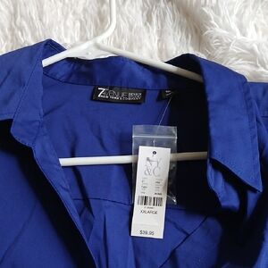 7th Avenue Design Blue Blouse